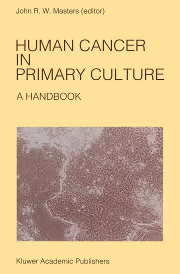 Cover of Human Cancer in Primary Culture, a Handbook