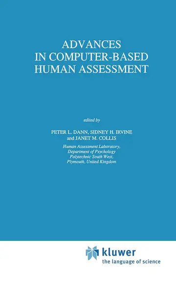 Cover of Advances in Computer-Based Human Assessment