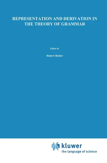 Cover of Representation and Derivation in the Theory of Grammar