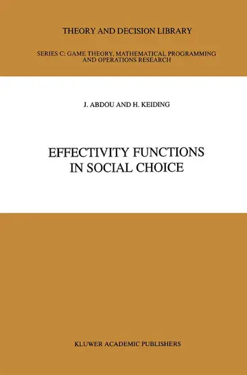 Cover of Effectivity Functions in Social Choice