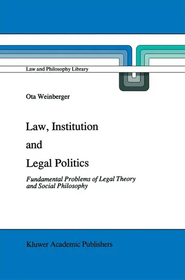 Cover of Law, Institution and Legal Politics