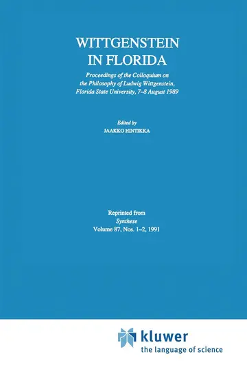 Cover of Wittgenstein in Florida