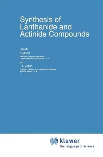 Cover of Synthesis of Lanthanide and Actinide Compounds
