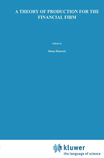 Cover of A Theory of Production for the Financial Firm