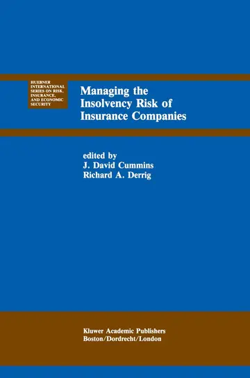 Cover of Managing the Insolvency Risk of Insurance Companies