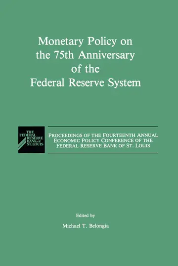 Cover of Monetary Policy on the 75th Anniversary of the Federal Reserve System