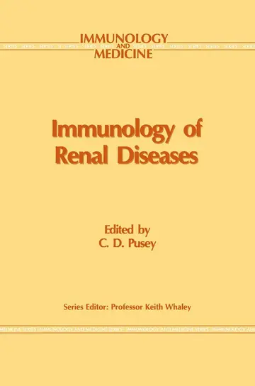 Cover of Immunology of Renal Disease