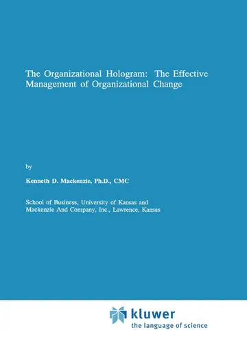 Cover of The Organizational Hologram