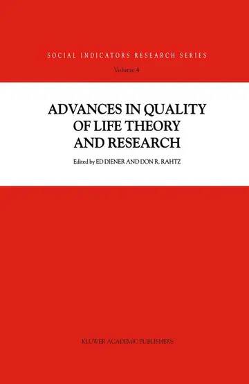 Cover of Advances in Quality of Life Theory and Research