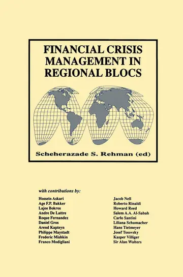 Cover of Financial Crisis Management in Regional Blocs