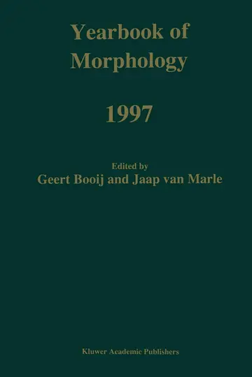 Cover of Yearbook of Morphology 1997