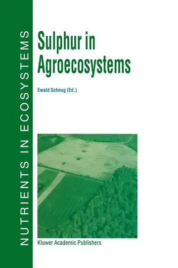 Cover of Sulphur in Agroecosystems