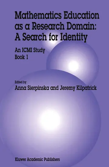 Cover of Mathematics Education as a Research Domain