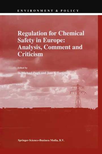 Cover of Regulation for Chemical Safety in Europe