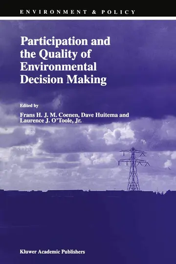 Cover of Participation and the Quality of Environmental Decision Making