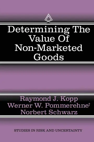 Cover of Determining the Value of Non-Marketed Goods