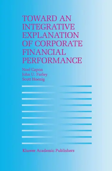 Cover of Toward an Integrative Explanation of Corporate Financial Performance