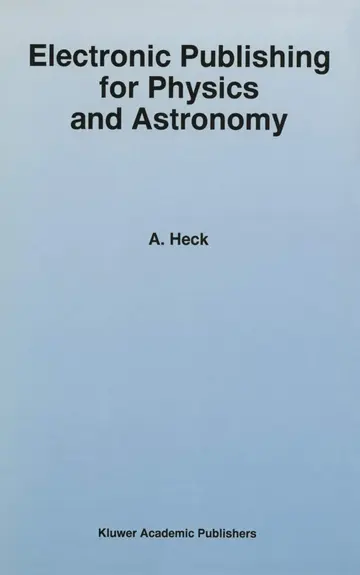 Cover of Electronic Publishing for Physics and Astronomy