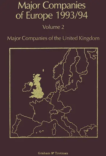 Cover of Major Companies of Europe 1993/94