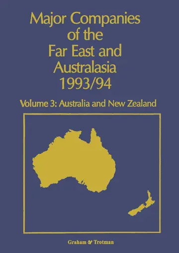 Cover of Major Companies of the Far East and Australasia 1993/94