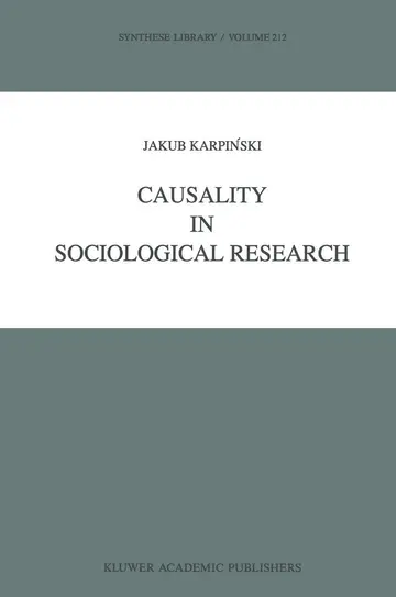 Cover of Causality in Sociological Research