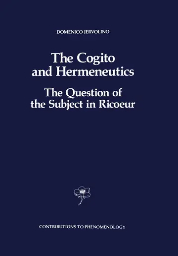 Cover of The Cogito and Hermeneutics
