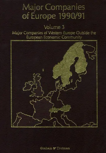 Cover of Major Companies of Europe 1990/91 Volume 3