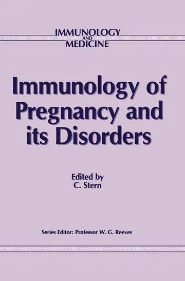 Cover of Immunology of Pregnancy and its Disorders