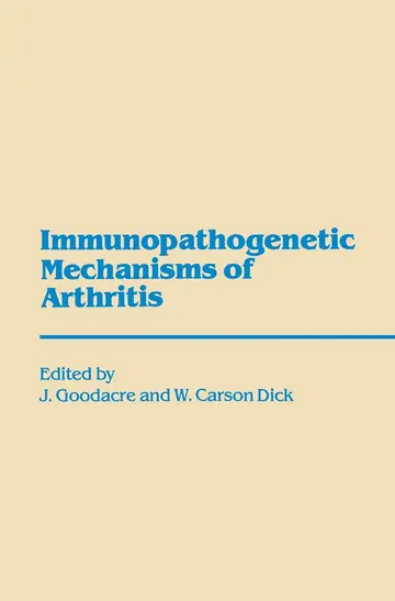 Cover of Immunopathogenetic Mechanisms of Arthritis