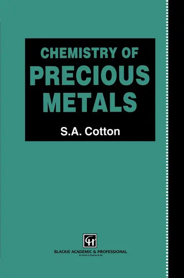 Cover of Chemistry of Precious Metals