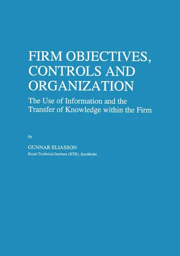 Cover of Firm Objectives, Controls and Organization
