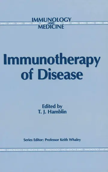 Cover of Immunotherapy of Disease