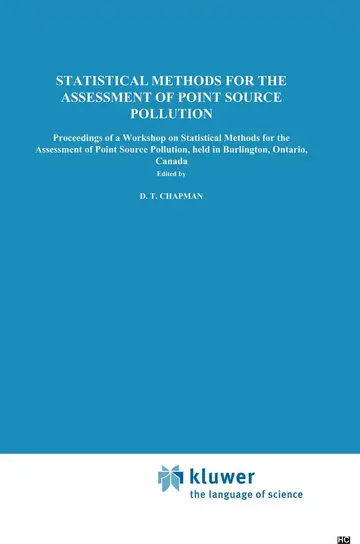Cover of Statistical Methods for the Assessment of Point Source Pollution