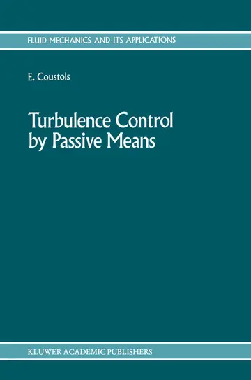 Cover of Turbulence Control by Passive Means