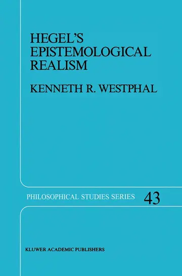 Cover of Hegel’s Epistemological Realism