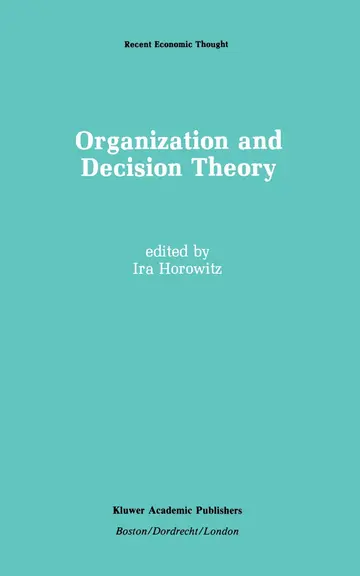 Cover of Organization and Decision Theory