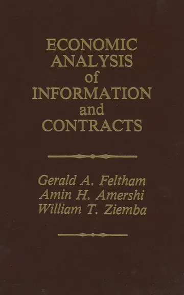 Cover of Economic Analysis of Information and Contracts
