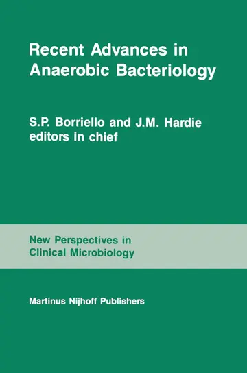 Cover of Recent Advances in Anaerobic Bacteriology