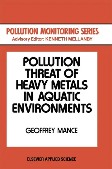 Cover of Pollution Threat of Heavy Metals in Aquatic Environments