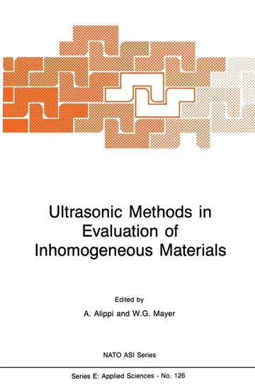Cover of Ultrasonic Methods in Evaluation of Inhomogeneous Materials
