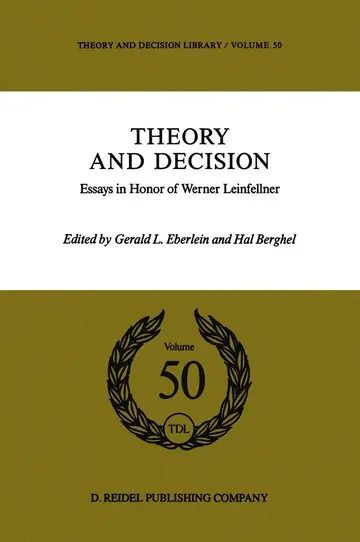 Cover of Theory and Decision