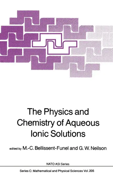 Cover of The Physics and Chemistry of Aqueous Ionic Solutions