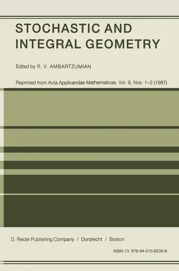 Cover of Stochastic and Integral Geometry