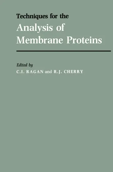 Cover of Techniques for the Analysis of Membrane Proteins