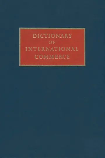 Cover of Dictionary of International Commerce
