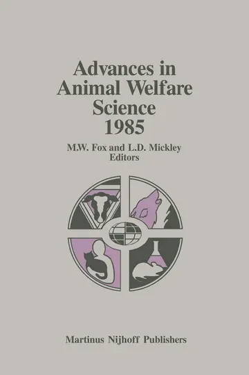 Cover of Advances in Animal Welfare Science 1985