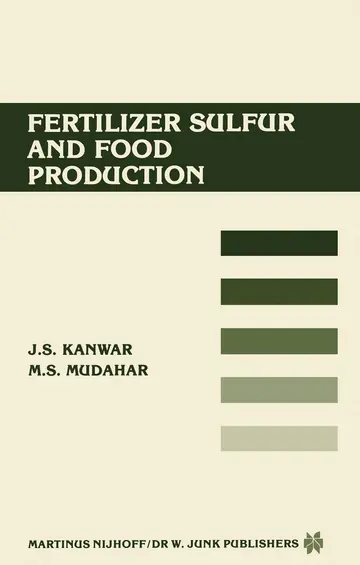 Cover of Fertilizer sulfur and food production