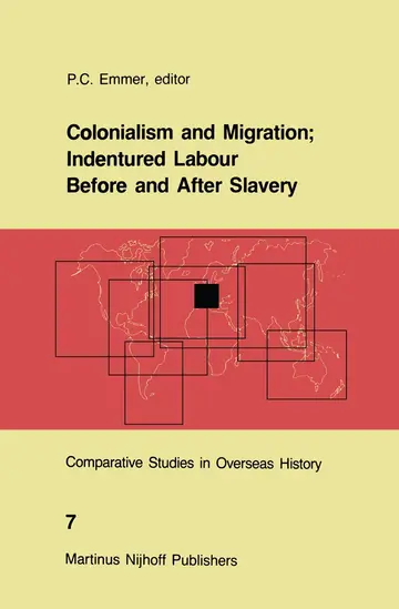 Cover of Colonialism and Migration; Indentured Labour Before and After Slavery