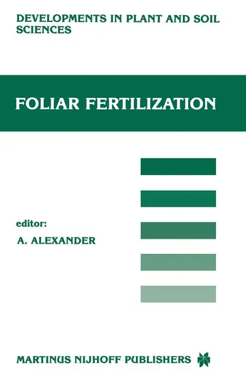 Cover of Foliar Fertilization
