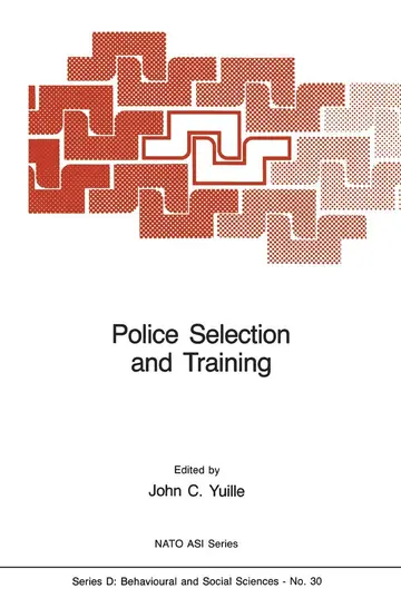 Cover of Police Selection and Training